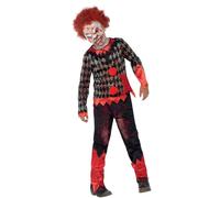Déguisement Zombie Clown Enfant Halloween 4 À 6 Ans Rouge