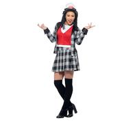 Smiffys Costume Clueless Dionne, Noir, avec jupe, haut, veste, chaussettes montantes et chapeau Halloween