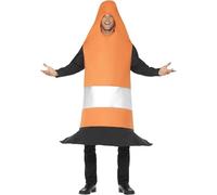 Smiffys Costume cône de signalisation, orange, avec tabard Halloween, Carnaval