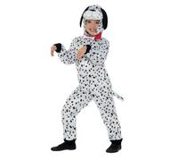 Smiffys Costume dalmatien, noir et blanc, avec combinaison à capuche et queue