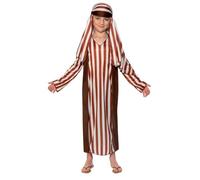 Smiffy's Costume de berger – Brun avec robe et coiffe – Halloween