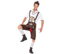 Smiffys Costume de Brad Wurst, avec Short Tyrolien, Chemise et Chapeau