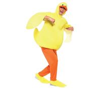 Smiffys Costume de Canard, avec Combinaison, Pantalon, capuchon attaché et Couvre-pieds Halloween