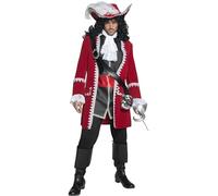 Smiffys Costume de capitaine pirate authentique, avec veste, pantalon, haut avec ceinture intégrée et cravate