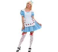 Smiffy's Costume de cartes pour femme – bleu avec robe Halloween – SD L