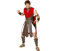 Smiffys Costume de centurion, avec robe et accessoires armure avec jambes, bras, poignets et cou Halloween