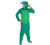 Smiffy's Déguisement Crocodile, vert, combinaison pantalon à capuche, Halloween