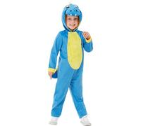 Smiffys Costume de dinosaure pour tout-petit, Bleu, avec combinaison à capuche Halloween