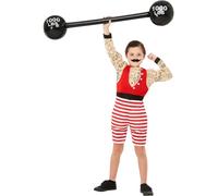 Smiffys Costume de garçon fort, Multicolore, avec combinaison courte et moustache Halloween