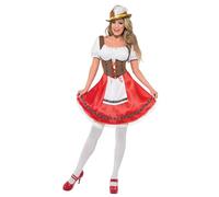 Smiffys Costume de jeune bavaroise avec bière, robe avec tablier intégré