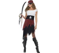 Smiffy's Costume de jeune fille pirate avec robe et bandeau Halloween