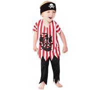 Smiffys Costume de joyeux pirate pour tout-petit, Multicolore, avec haut, pantalon, et bandana Halloween