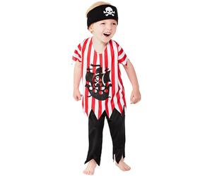 Smiffys Costume de joyeux pirate pour tout-petit, Multicolore, avec haut, pantalon, et bandana Halloween