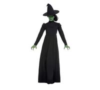 Smiffys Costume de la méchante sorcière, Noir, avec robe et chapeau Halloween
