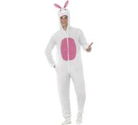 Smiffys Costume de lapin, comprend combinaison pantalon avec capuche Halloween, Carnaval