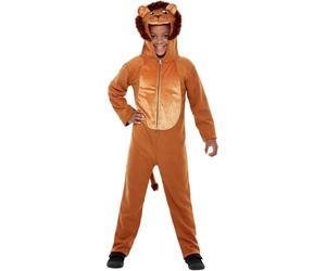 Smiffys Costume de Lion, Marron, avec combinaison à capuche
