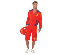 Déguisement Alerte à Malibu Homme - Smiffy's - Métier - Rouge - Polyester M