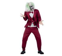 Smiffys Costume de marié Beetlejuice, Veste avec chemise et gilet à revers, nœud papillon et pantalon Halloween
