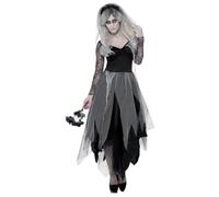 Smiffys Costume de mariée du cimetière, avec robeet voile rose Halloween