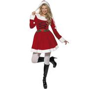Costume Miss Santa Rouge Avec Capuche - Rouge - M rouge G