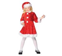Smiffys Costume de mini Mère Noël, Rouge, avec robe et bonnet Halloween