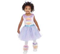 Smiffys Costume de monstre mignon pour tout-petit, Violet, Robe, jambières et serre-tête Halloween, Carnaval