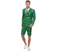 Smiffys Costume de palmier tropical, Vert, avec veste, short et cravate Halloween