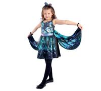 Smiffys Costume de papillon noir pour filles, déguisement d'Halloween pour enfants