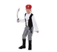 Smiffys Pirate Costume, Black & White (Size M)