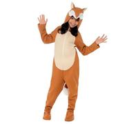 Smiffy's Costume de renard tout-en-un orange avec capuchon et queue – Halloween
