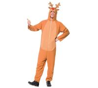 Smiffys Déguisement renne adulte – Brun, combinaison Halloween – XL