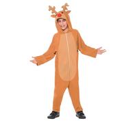 Smiffys Costume de renne, Brun, avec combinaison Halloween