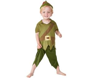 Smiffys Costume de Robin des bois pour tout-petit, Vert et marron, avec chapeau, haut et pantalon Halloween