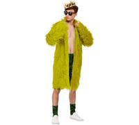 Smiffys Costume de roi du cannabis, Vert, Manteau, short, chaussettes et couronne Halloween