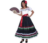 Smiffys Costume de sexy senorita authentique western, avec robe et écharpe Halloween