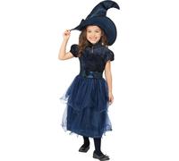 Smiffys - Costume de sorcière "Deluxe" - Fille SM1703 (110-116) (Bleu)