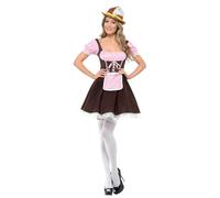 Smiffy's – Costume tavernière – robe courte marron avec tablier intégré – Halloween, Carnaval