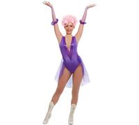 Smiffy's Costume de trapéziste violet avec body et gants, Halloween Carnaval