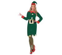 Smiffy's Costume d'elfe pour femme – robe, bonnet et ceinture, vert