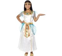 Smiffys Costume Deluxe de Cléopâtre pour Fille, avec Robe et Pièce de Tête Halloween, Carnaval