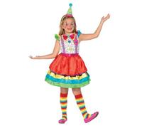 Smiffys Costume Deluxe de Clown pour Fille, avec Robe et Chapeau Halloween, Carnaval
