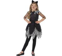 Smiffys - Costume "Deluxe" - Fille SM1286 (146-152) (Noir)