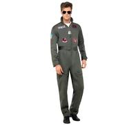 Smiffy's Costume Top Gun Deluxe Homme Vert