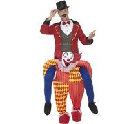 Smiffys Costume dos de clown,Jaune,Combinaison une pièce avec fausses jambes Halloween