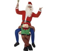 Smiffys Costume dos de lutin,Vert,Combinaison une pièce avec fausses jambes Halloween