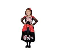 Smiffys Costume du Jour des Morts pour les tout-petits, Noir, Robe et serre-tête