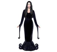 Smiffys Costume Duchesse du manoir, Noir, avec robe longue & détail ourlet Halloween
