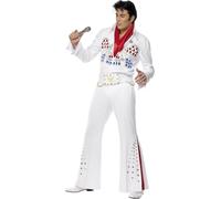 Smiffys - Costume '" 'Elvis Presley" - Hommes/femmes unie SM1210 (M Régulier) (Blanc/Rouge)