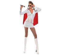 Smiffys Costume Elvis Viva Las Vegas, Blanc, avec robe et cape Halloween