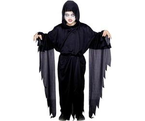 Smiffys Costume fantôme faucheuse, Noir, avec robe à capucheet ceinture Halloween